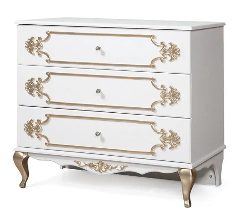 Dormitor Marcel Prod Iskushenie (White/Golden)