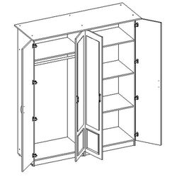 Dormitor Marcel Prod Kim Ro (Wenge/Birch) Thumb