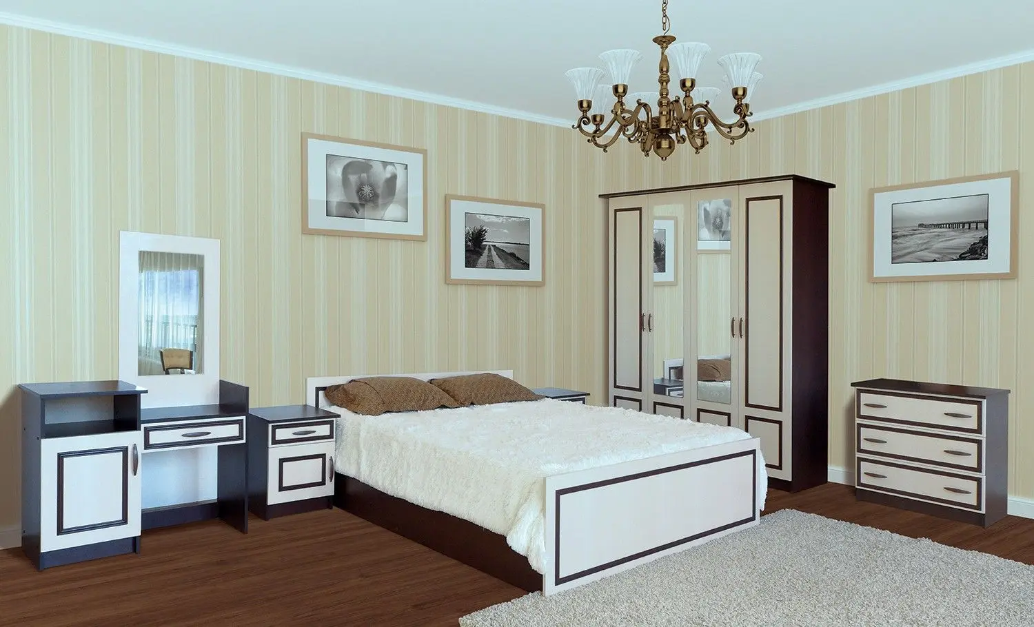 Dormitor Marcel Prod Kim Ro (Wenge/Birch)