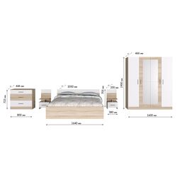 Dormitor Marcel Prod Lesi (White/Sonoma Oak) Thumb