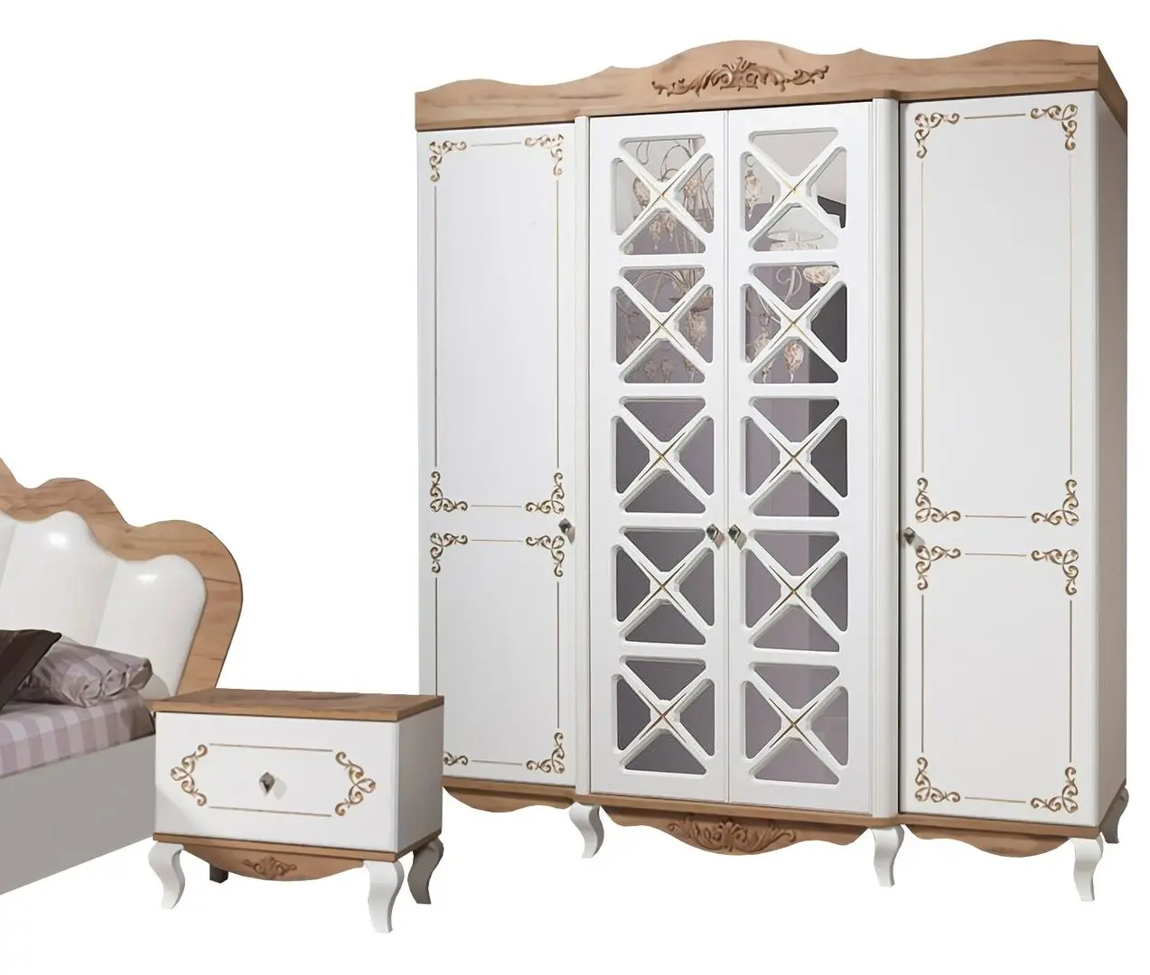 Спальня Marcel Prod Nellie (White/Craft Oak Golden)