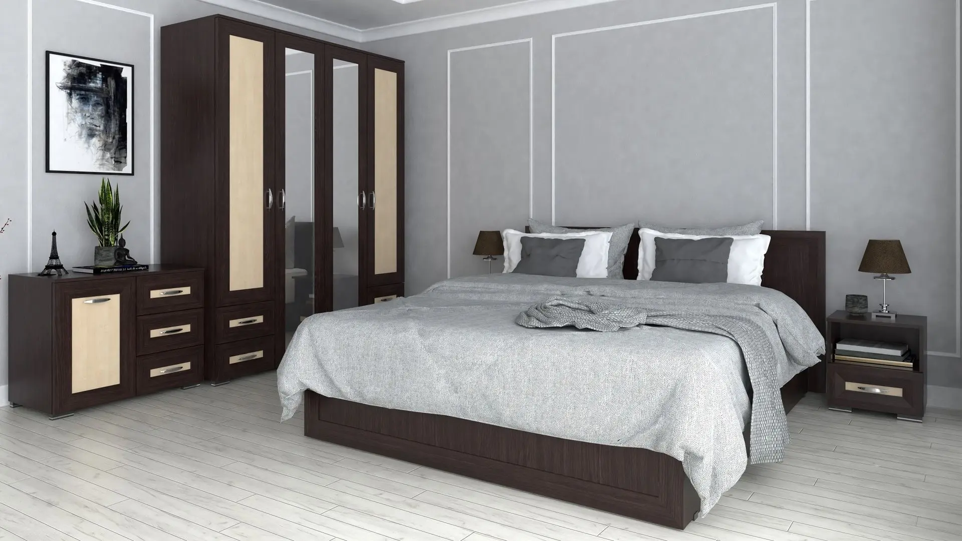 Спальня Marcel Prod Palermo (Wenge/Birch)