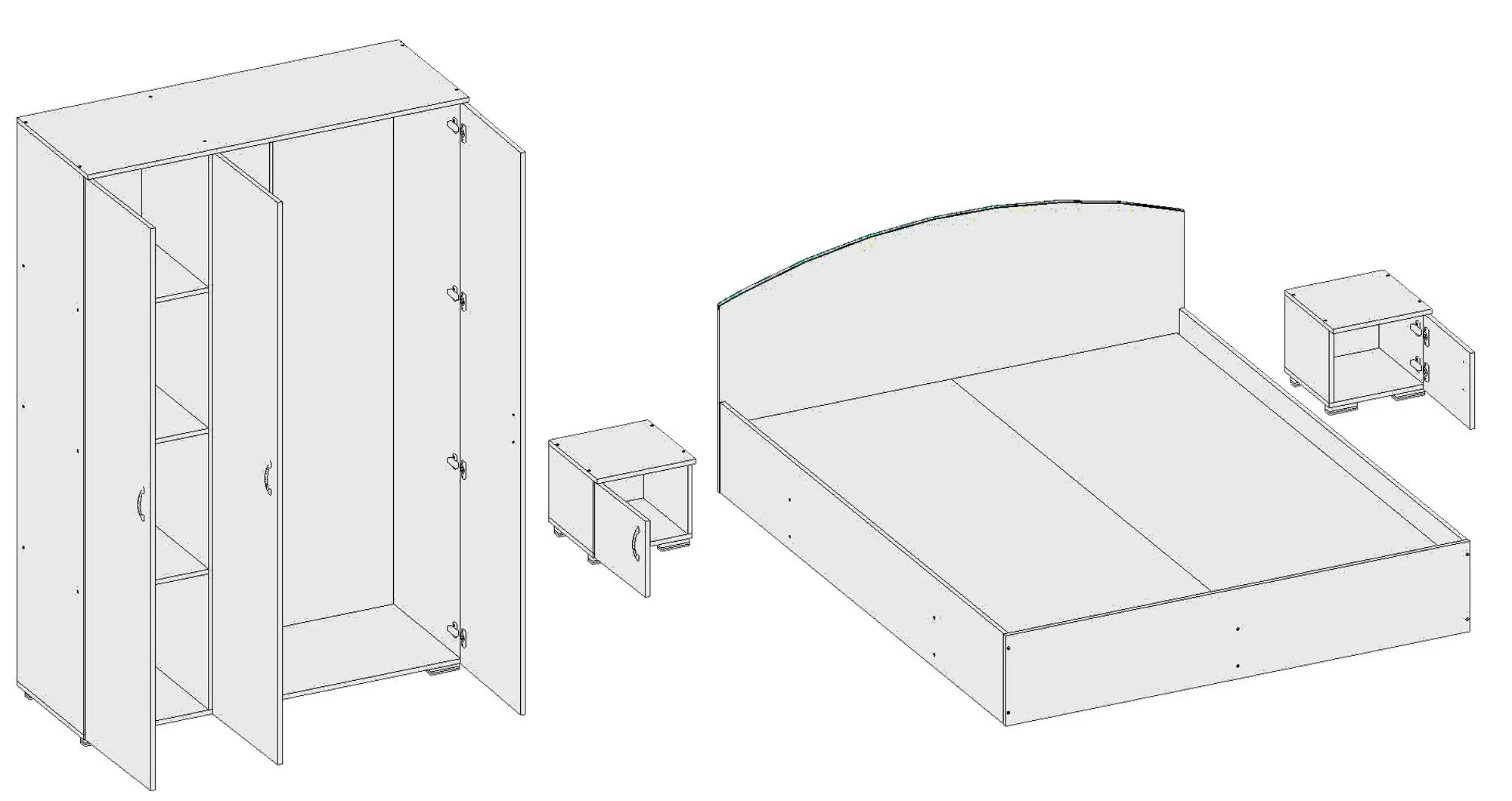 Dormitor Marcel Prod Siesta (Sonoma Oak)