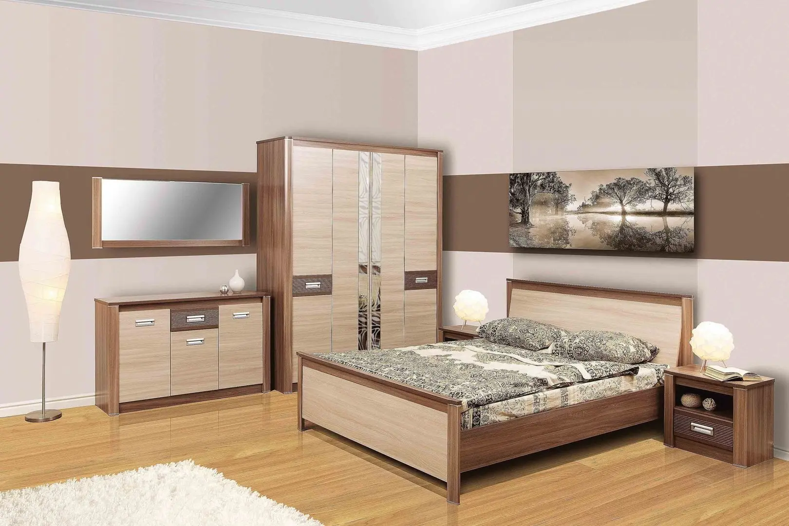 Dormitor Marcel Prod Stela (Ash Shimo Dark/Ash Shimo Light) - 2