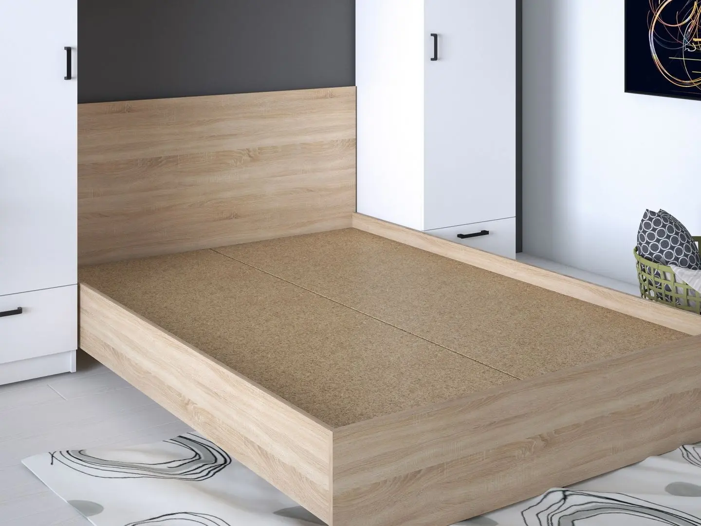 Dormitor Marcel Prod Teo (White/Sonoma Oak)