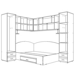 Спальня Marcel Prod Tineret Colt S (Beech/Cherry) Thumb