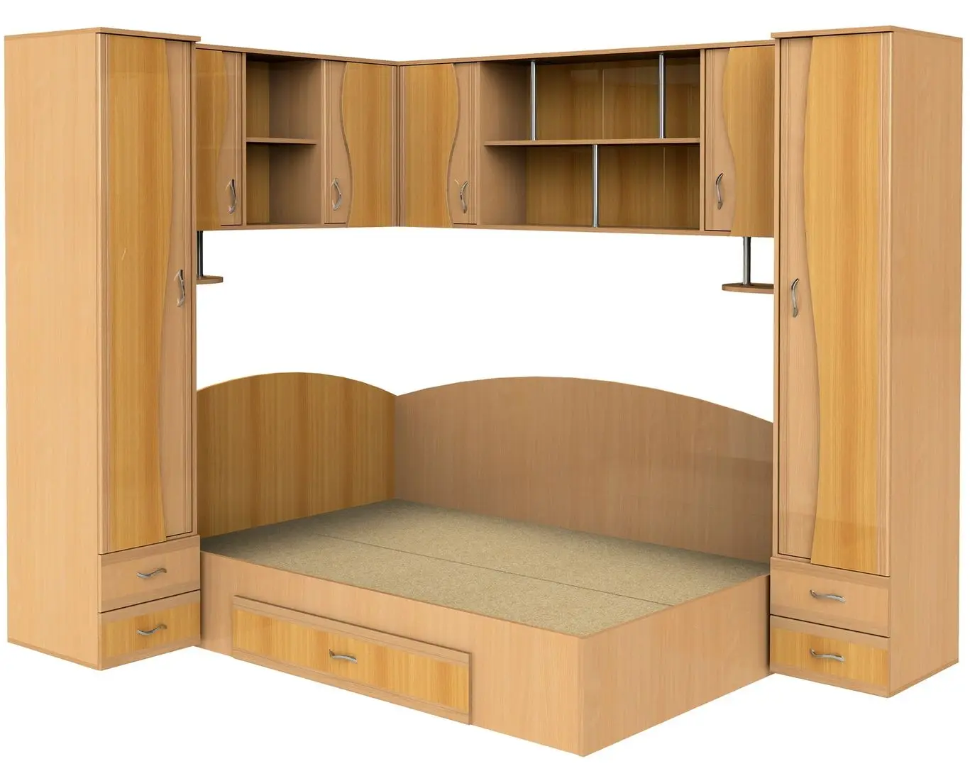 Спальня Marcel Prod Tineret Colt S (Beech/Cherry)