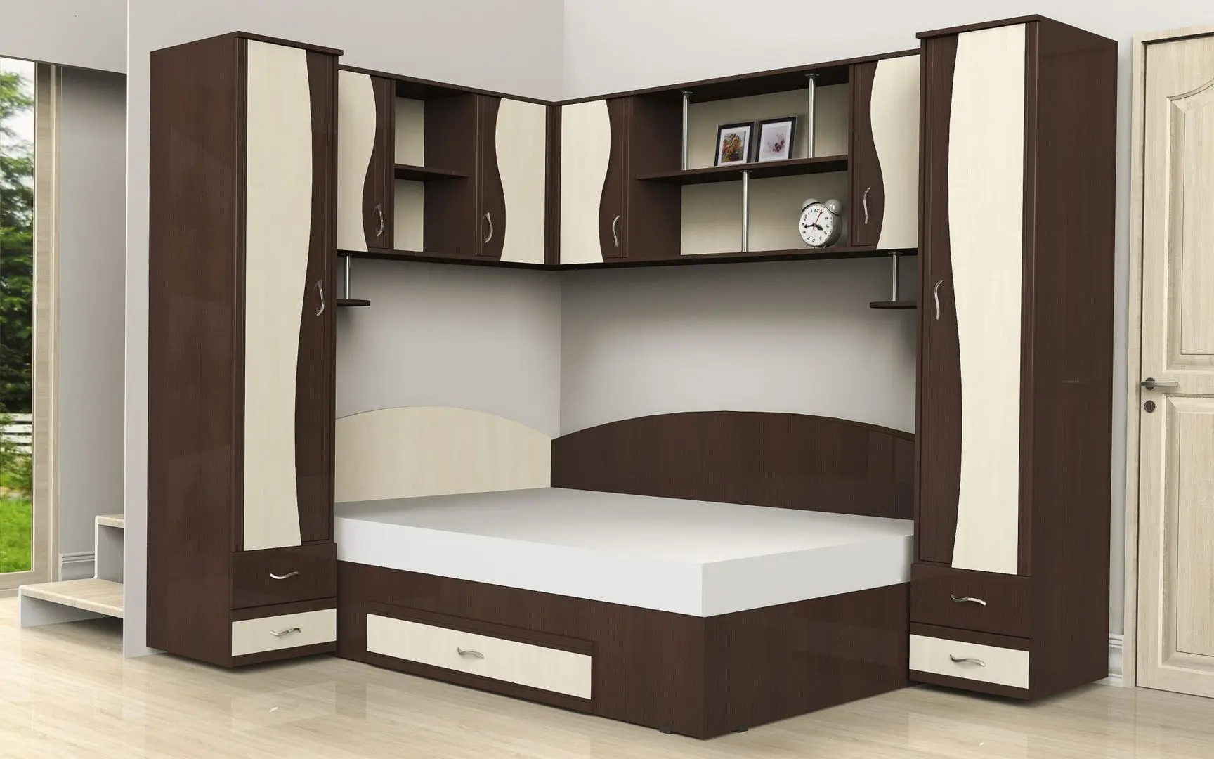 Dormitor Marcel Prod Tineret Colt S (Wenge/Birch) - 3