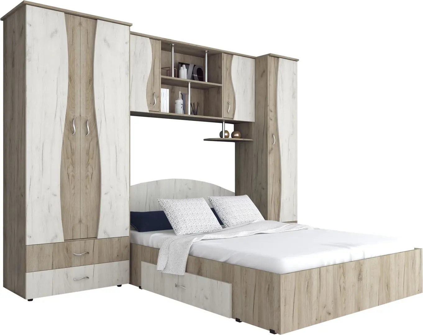 Dormitor Marcel Prod Tineret CU D2 (Craft Oak Gray/Craft Oak White)