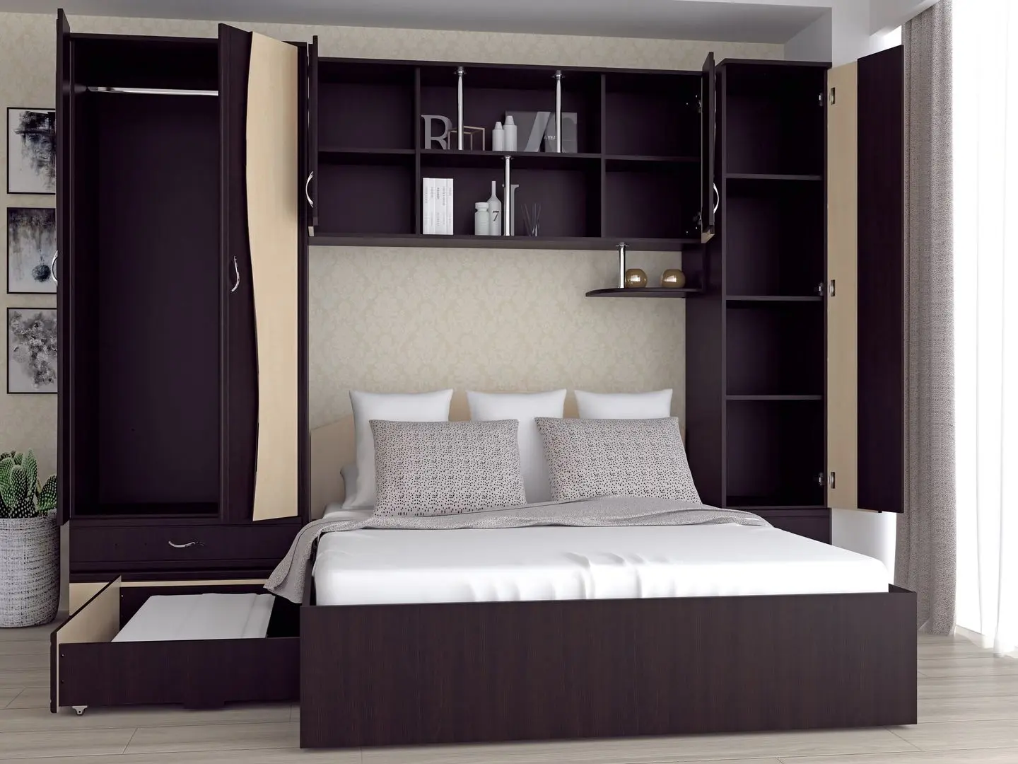 Dormitor Marcel Prod Tineret CU D2 (Wenge/Birch) - 2