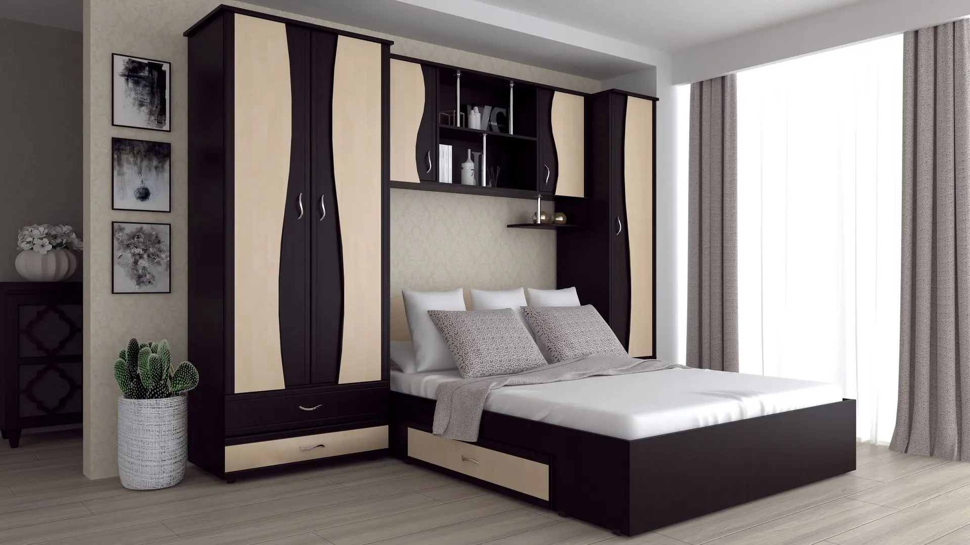Dormitor Marcel Prod Tineret CU D2 (Wenge/Birch) - 4
