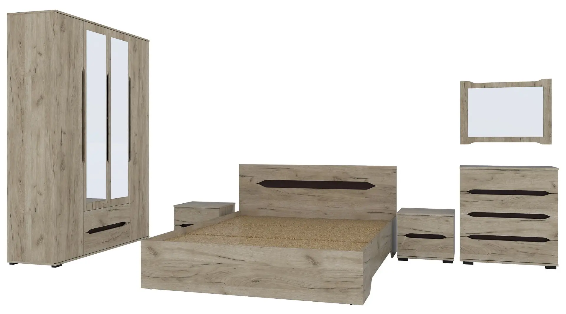 Спальня Marcel Prod Valencia 4U (Craft Oak Gray)