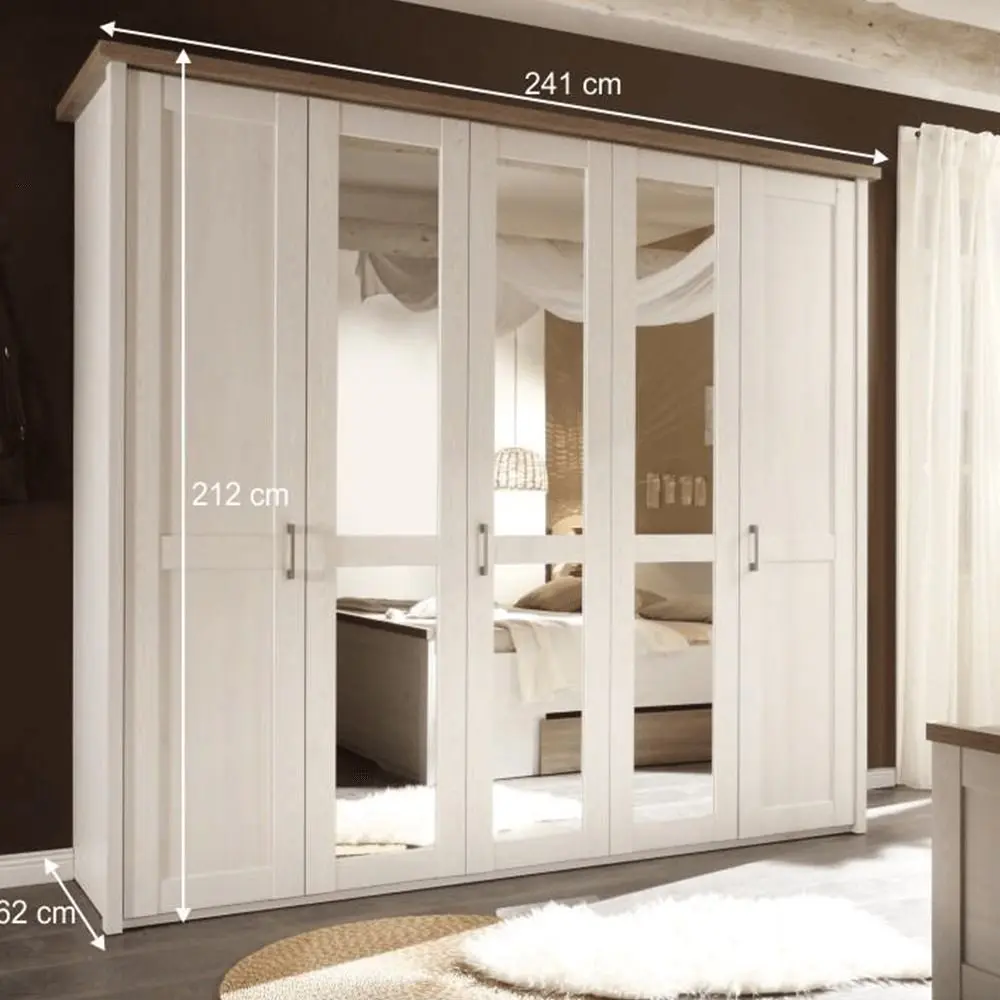 Dormitor Tempo Kondela Lumera (Pine White/Sonoma Oak Truffle)