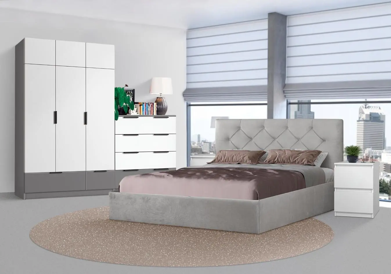 Спальня Elegance Essentials (White/Gray)