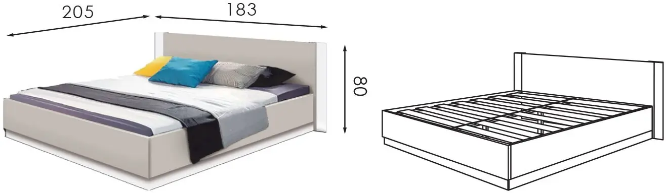 Спальня Modern Francesca (Cashmere/White)