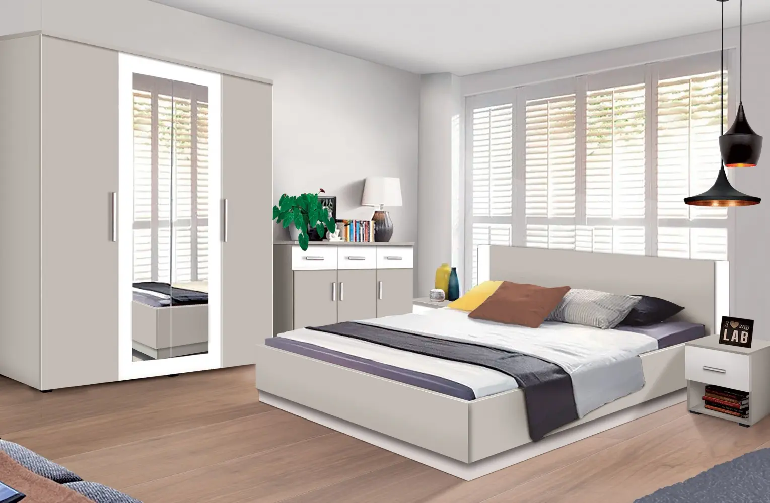 Спальня Modern Francesca (Cashmere/White)