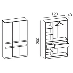Спальня Modern Monica + Komfi (White/Grey) Thumb