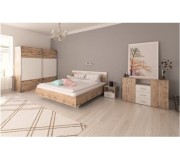 Спальня Tempo Kondela Gabriela New 160x200 (Wotan Oak/White)