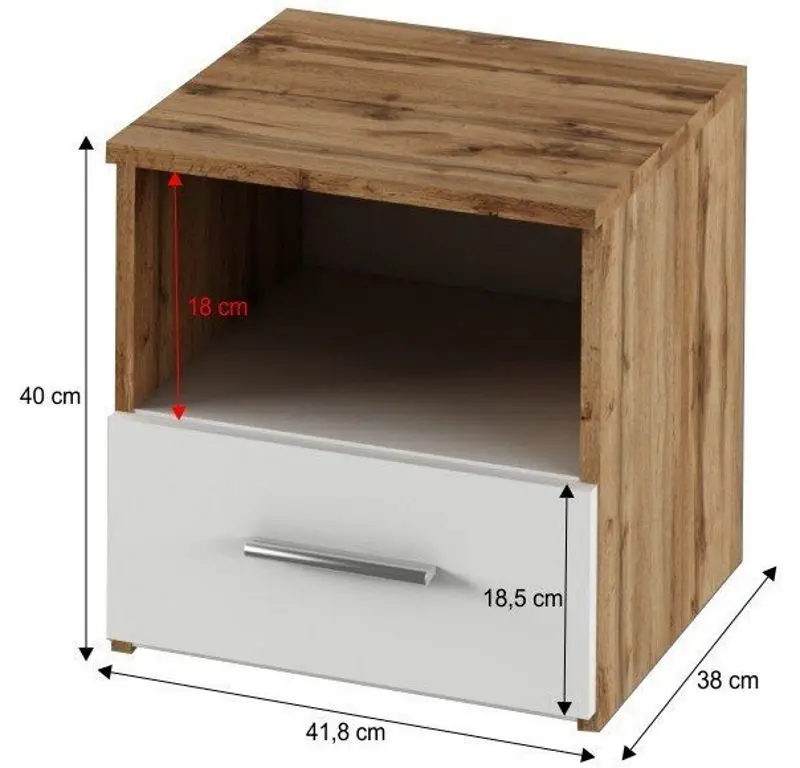 Спальня Tempo Kondela Gabriela New 160x200 (Wotan Oak/White)