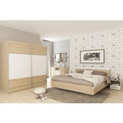 Dormitor Tempo Kondela Gabriela New 180x200 (Sonoma Oak/White)