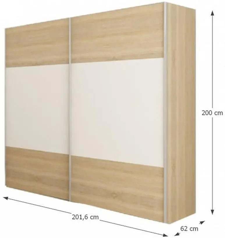 Dormitor Tempo Kondela Gabriela New 180x200 (Sonoma Oak/White)