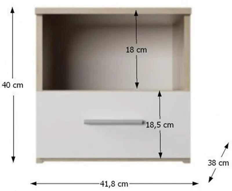 Dormitor Tempo Kondela Gabriela New 180x200 (Sonoma Oak/White)