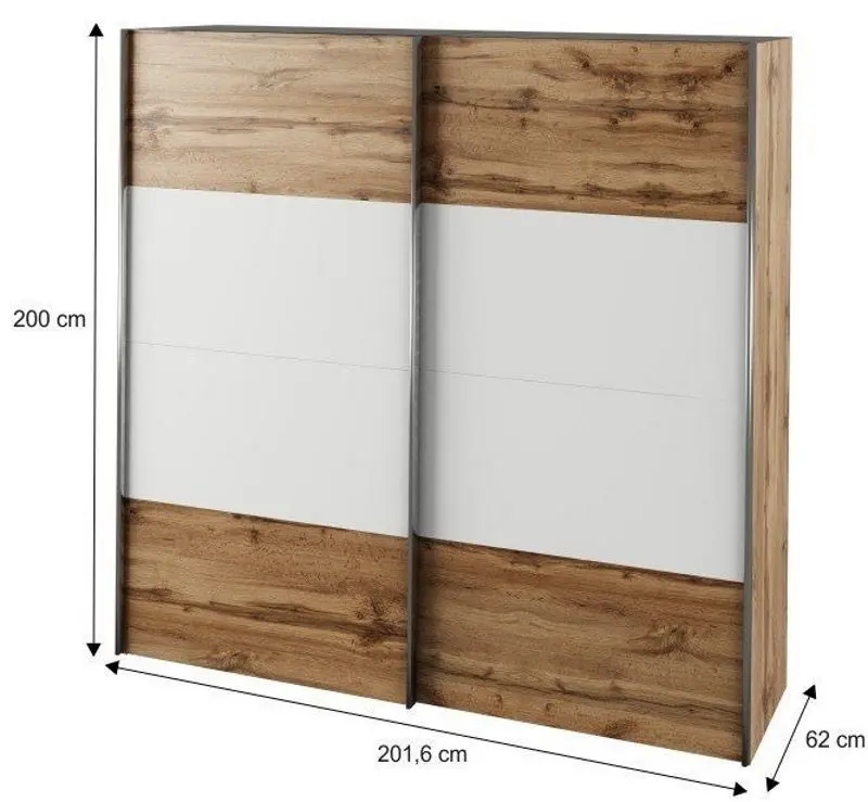 Спальня Tempo Kondela Gabriela New 180x200 (Wotan Oak/White)