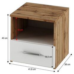 Спальня Tempo Kondela Gabriela New 180x200 (Wotan Oak/White) Thumb