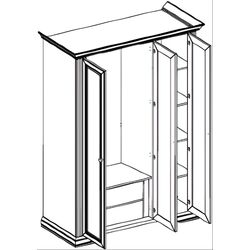 Спальня Yasen Вайт 1600 1S + 3D2S (Серебряная Сосна) Thumb