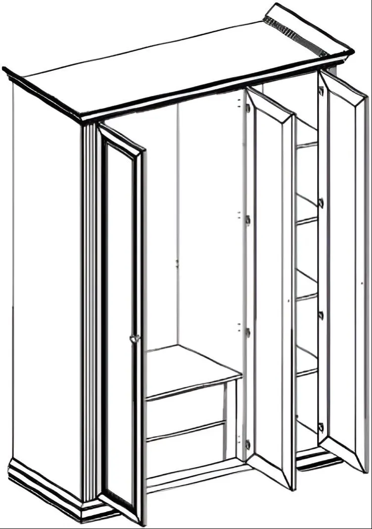 Спальня Yasen Вайт 1600 1S + 3D2S (Серебряная Сосна)