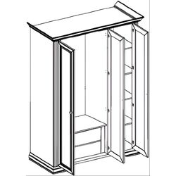 Спальня Yasen Вайт 1600 1S + 4S 90 + 3D2S (Серебряная Сосна) Thumb