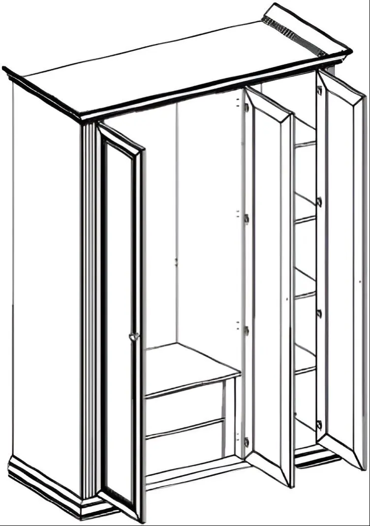 Спальня Yasen Вайт 1600 1S + 4S 90 + 3D2S (Серебряная Сосна)