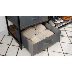 Прихожая Costway HU10246CF (Brown/Black) Thumb