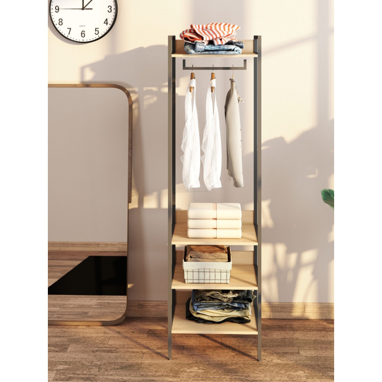 Sistem de depozitare DP Capitol 520x400x1800 4 nivele (Wood/Black)