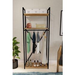 Sistem depozitare Fabulous Metal Coat Stand (Walnut/Black) Thumb