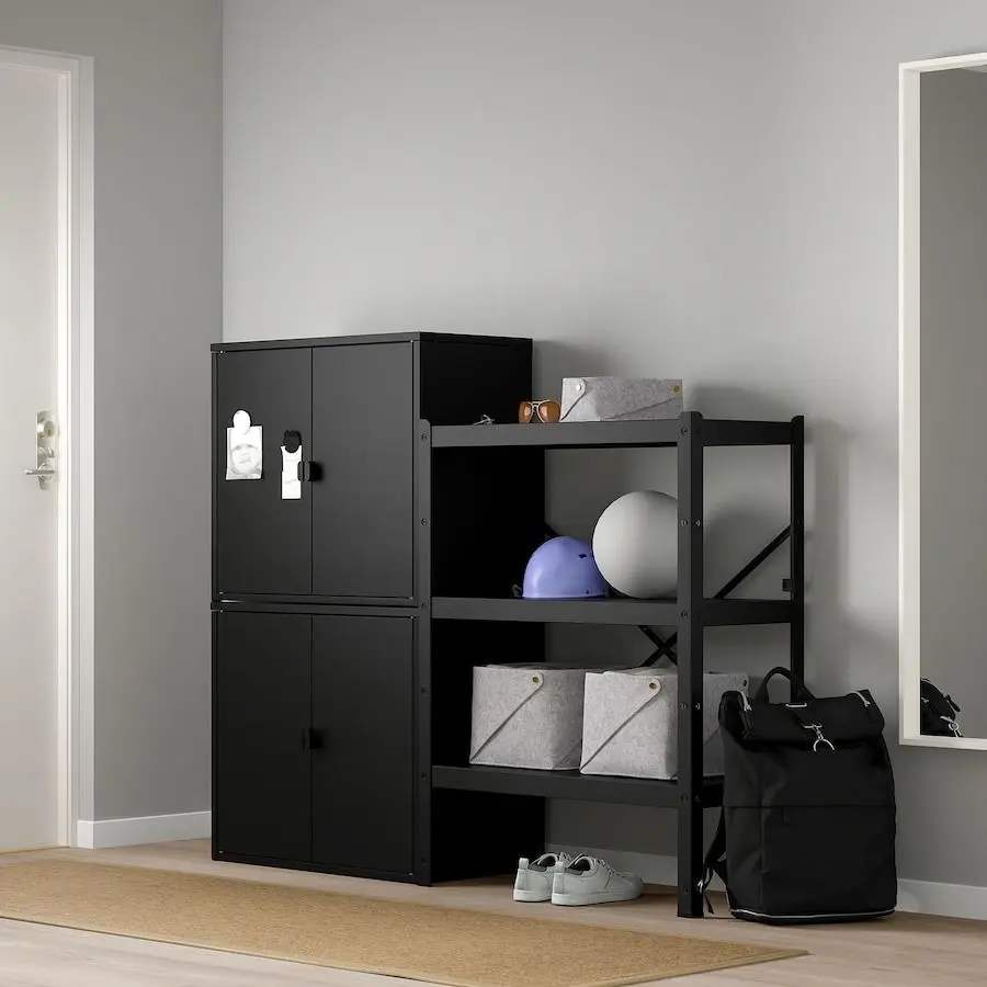 Система хранения Ikea Bror 161x40x133 (Черный)