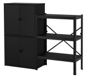 Sistem depozitare Ikea Bror 161x40x133 (Negru)