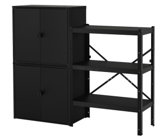 Sistem depozitare Ikea Bror 161x40x133 (Negru)