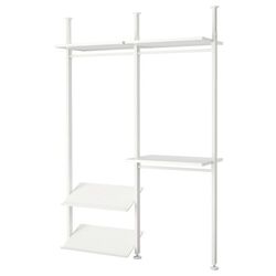 Sistem depozitare Ikea Elvarli 2 sectiuni 175x51x222-350 (Alb)