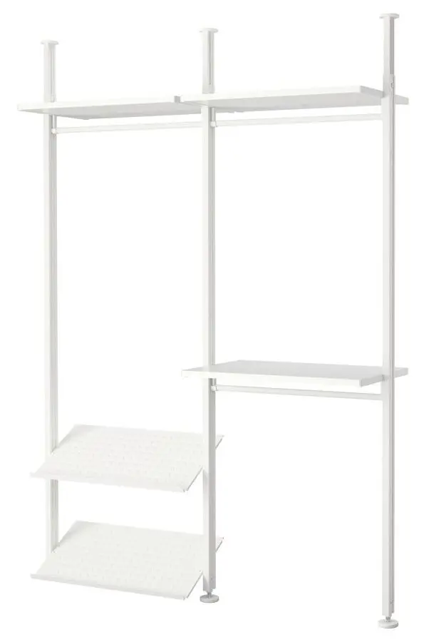 Sistem depozitare Ikea Elvarli 2 sectiuni 175x51x222-350 (Alb)