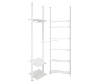 Sistem depozitare Ikea Elvarli 2 sectiuni 92/92x222-350 (Alb)