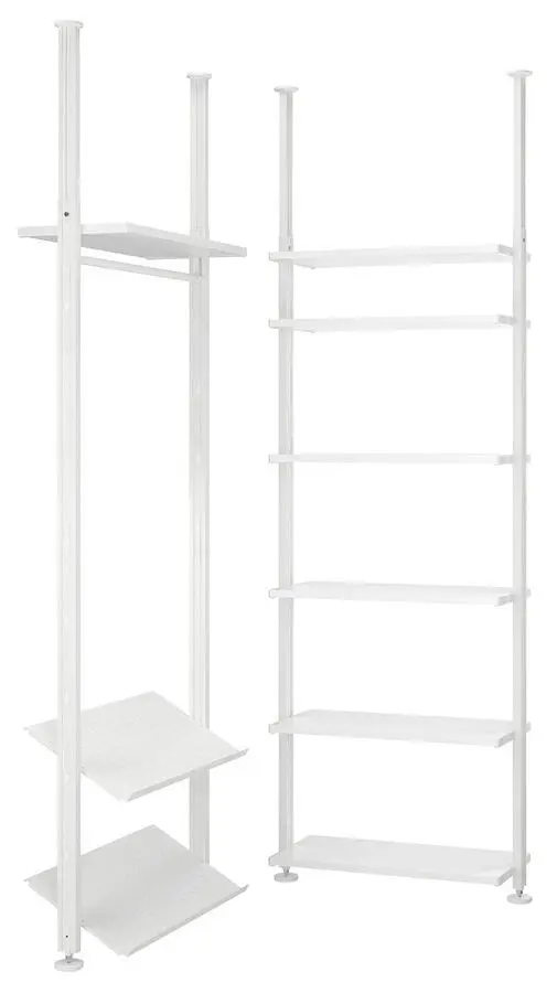 Система хранения Ikea Elvarli 2 секции 92/92x222-350 (Белый)