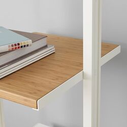 Sistem depozitare Ikea Elvarli 218x51x222-350 (Alb/Bambus) Thumb