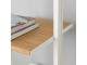 Sistem depozitare Ikea Elvarli 218x51x222-350 (Alb/Bambus)