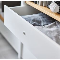 Sistem depozitare Ikea Elvarli 3 sectiuni 245x55x216 (Alb/Bambus) Thumb