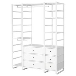 Sistem depozitare Ikea Elvarli 3 sectiuni/6 sertare 165x55x216 (Alb)