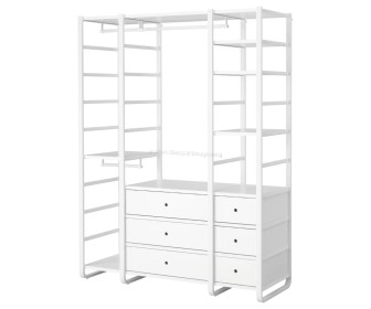 Sistem depozitare Ikea Elvarli 3 sectiuni/6 sertare 165x55x216 (Alb)