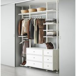 Sistem depozitare Ikea Elvarli 3 sectiuni/6 sertare 178x51x222-350 (Alb) Thumb