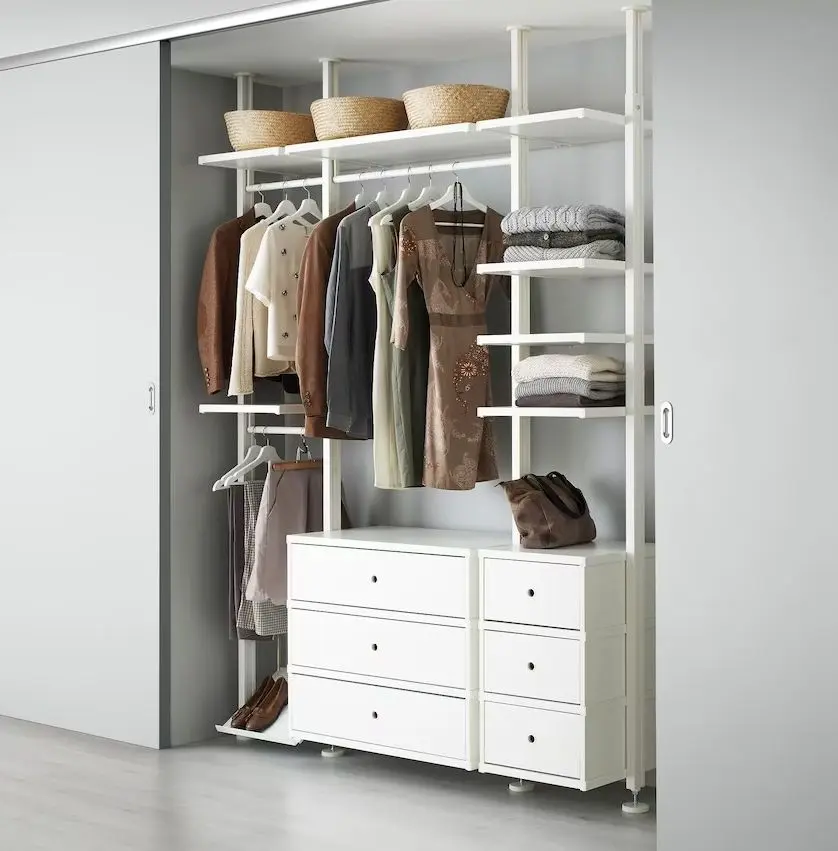 Sistem depozitare Ikea Elvarli 3 sectiuni/6 sertare 178x51x222-350 (Alb)