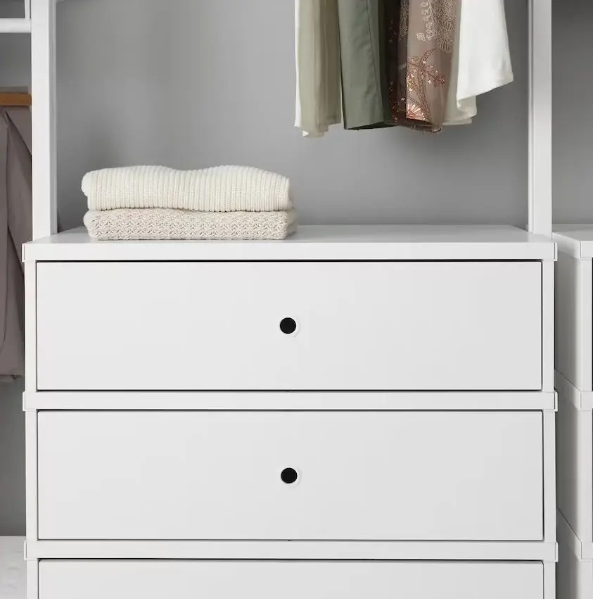 Sistem depozitare Ikea Elvarli 3 sectiuni/6 sertare 178x51x222-350 (Alb)